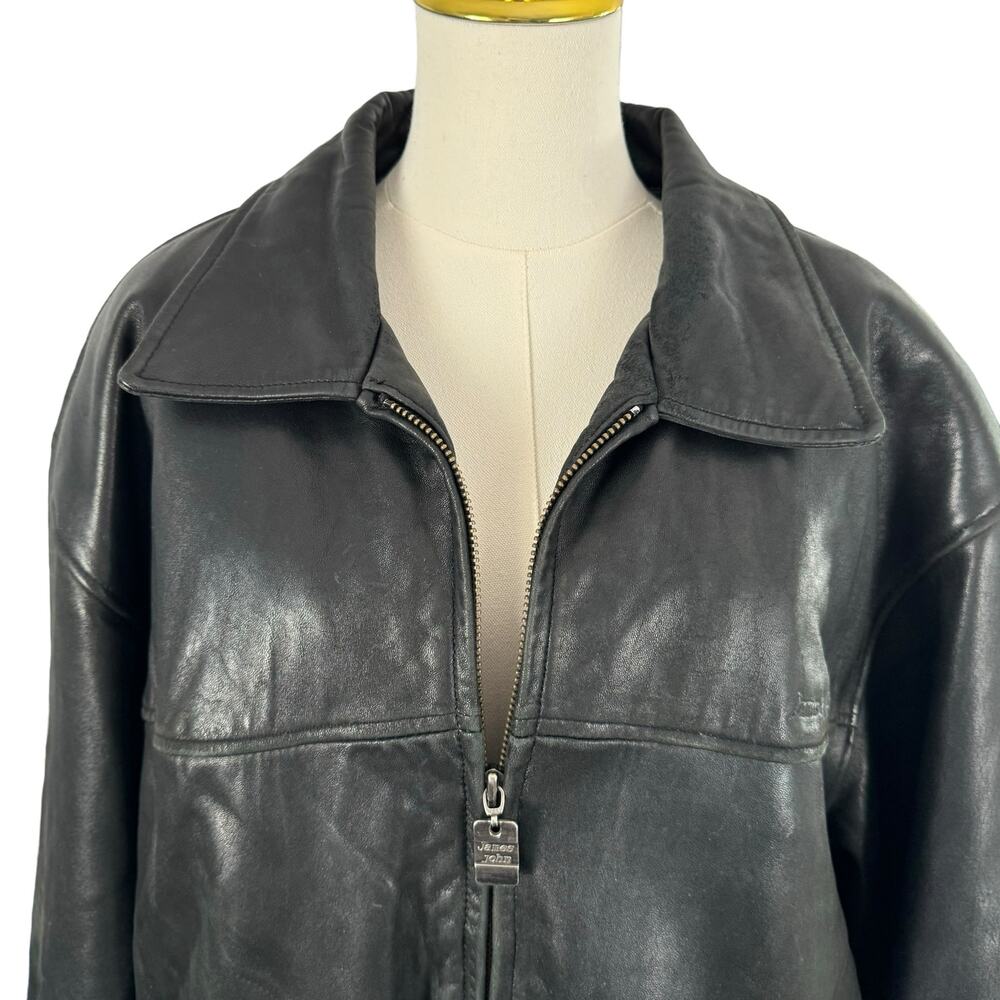 James & John Extasy Leather Jacket Classic Edgy Motorcycle Going Out Coat Big 2X - Picture 2 of 16